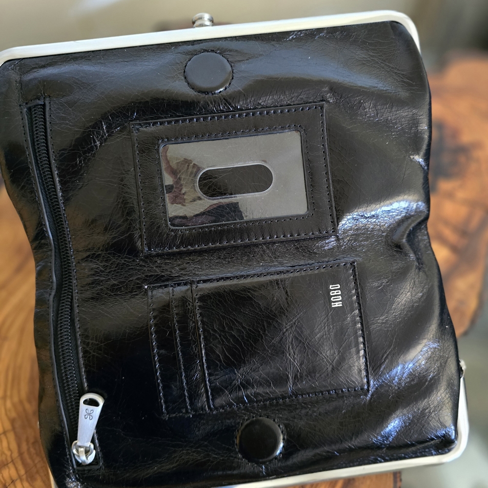 HOBO Black Floral Embossed Clutch - Picture 5 of 10